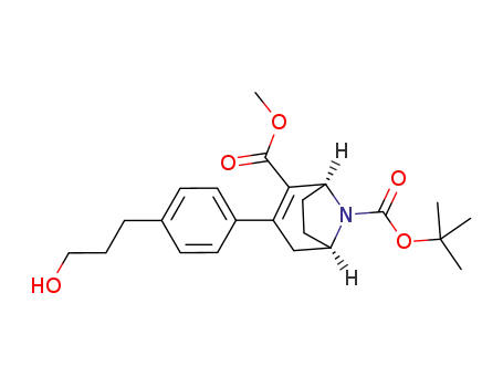 (rac.)-(1R*,5S*)-3-[4-(3-hydroxypropyl)phenyl]-8-azabicyclo[3.2.1]oct-2-ene-2,8-dicarboxylic acid 8-tert-butyl ester 2-methyl ester