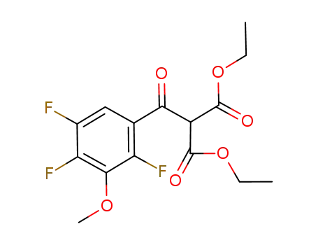 Molecular Structure of 112811-67-3 (Propanedioic acid, (2,4,5-trifluoro-3-methoxybenzoyl)-, diethyl ester)