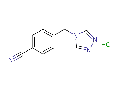 Molecular Structure of 112809-28-6 (Benzonitrile, 4-(4H-1,2,4-triazol-4-ylmethyl)-, monohydrochloride)
