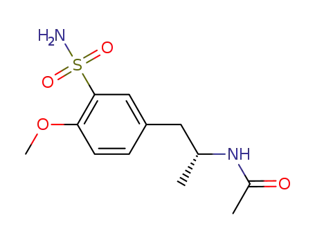 Molecular Structure of 112101-74-3 (Acetamide,N-[(1R)-2-[3-(aminosulfonyl)-4-methoxyphenyl]-1-methylethyl]-)