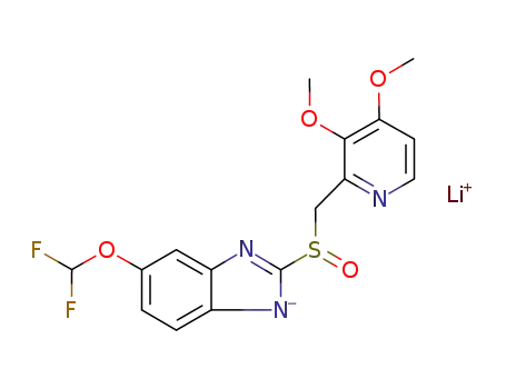 lithium {[5-(difluoromethoxy)]-2-[(3,4-dimethoxy-2-pyridinyl)-methylsulphinyl]-1H-benzimidazolide}
