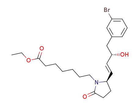 7-{2R-[4-(3-bromo-phenyl)-3S-hydroxy-but-1-enyl]-5-oxo-pyrrolidin-1-yl}-heptanoic acid ethyl ester