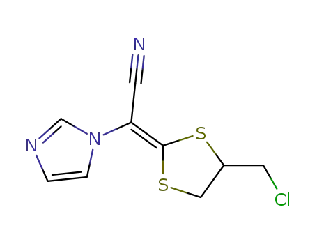 2-(1-imidazolyl)-2-(4-chloro-methyl-1,3-dithiolan-2-ylidene)acetonitrile