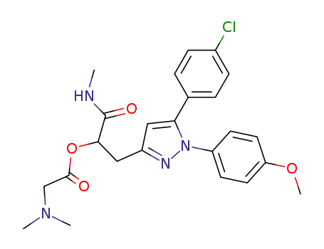 3-[5-(4-Chlorophenyl)-1-(4-methoxyphenyl)-3-pyrazolyl]-N',N'-dimethylglycinyloxy-N-methylpropanamide