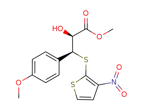 (-)-(2S,3S)-methyl-2-hydroxy-3-(4-methoxyphenyl)-3-(3-nitro-2-thienylthio)propionate