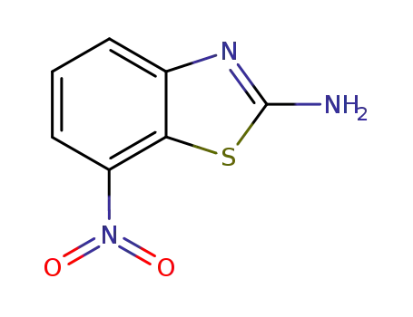 Molecular Structure of 89793-81-7 (2-Benzothiazolamine,7-nitro-(9CI))
