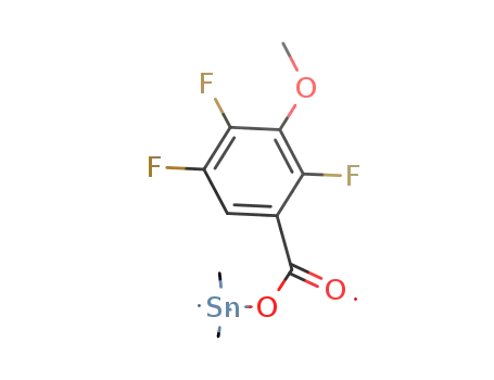 Molecular Structure of 919299-24-4 (Benzoic acid, 2,4,5-trifluoro-3-methoxy-, trimethylstannyl ester)