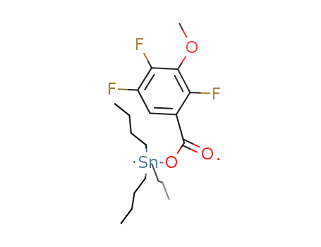 Molecular Structure of 919299-25-5 (Benzoic acid, 2,4,5-trifluoro-3-methoxy-, tributylstannyl ester)