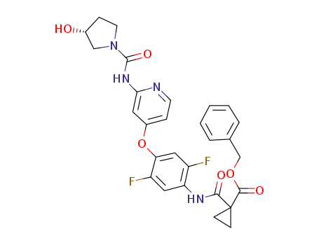 Benzyl 1-[({2,5-difluoro-4-[(2-{[((R)-3-hydroxypyrrolidin-1-yl)carbonyl]amino}pyridin-4-yl)oxy]phenyl}amino)carbonyl]cyclopropanecarboxylate
