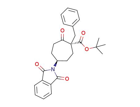 tert-butyl trans-1-benzyl-2-oxo-5-(N-phthaloylamino)cycloheptanecarboxylate