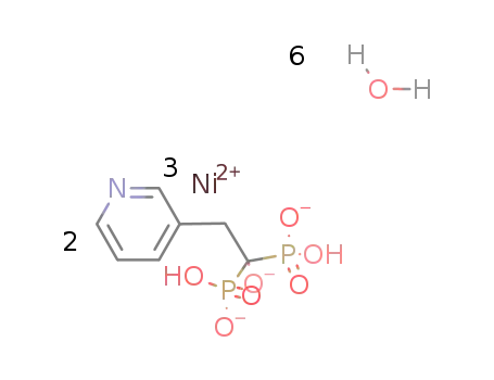 ([Ni3(1-hydroxy-2-(3-pyridyl)-ethylidene-1,1-diphosphonicacid(-3H))2(H2O)4]*(H2O)2)(n)