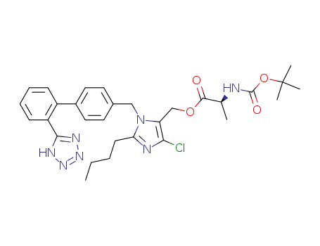 (S)-(1-((2'-(1H-tetrazol-5-yl)biphenyl-4-yl)methyl)-2-butyl-4-chloro-1H-imidazol-5-yl)methyl 2-(tert-butoxycarbonyl)aminopropanoate