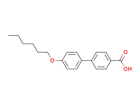 Molecular Structure of 59748-16-2 (4-(HEXYLOXY)-4'-BIPHENYLCARBOXYLIC ACID)