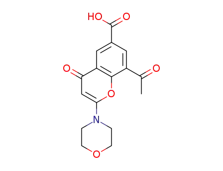 Molecular Structure of 1296271-36-7 (8-acetyl-2-morpholino-4-oxo-4H-chromene-6-carboxylic acid)