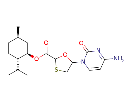 L-menthyl 5-cytosin-1-yl-1,3-oxathiolane-2-carboxylate