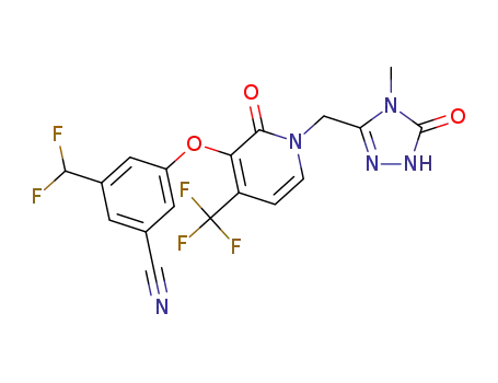 3-(difluoromethyl)-5-({1-[(4-methyl-5-oxo-4,5-dihydro-1H-1,2,4-triazol-3-yl)methyl]-2-oxo-4-(trifluoromethyl)-1,2-dihydropyridin-3-yl}oxy)benzonitrile