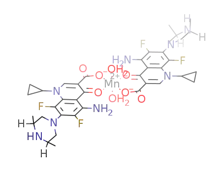 Mn(sparfloxacin(1-))2(H2O)2