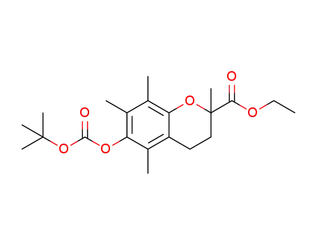 6-tert-butoxycarbonyloxy-2,5,7,8-tetramethyl-chroman-2-carboxylic acid ethyl ester