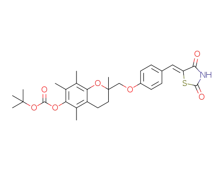 carbonic acid tert-butyl ester 2-{4-[2,4-dioxo-thiazolidin-(5Z)-ylidenemethyl]phenoxymethyl}-2,5,7,8-tetramethyl-chroman-6-yl ester