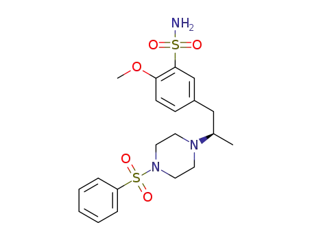 2-methoxy-5-{(2R)-2-[4-(benzenelsulfonyl)piperazin-1-yl]propyl}benzenesulfonamide