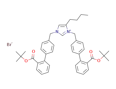 4-butyl-N,N'-bis{[2'-(tert-butoxycarbonyl)biphenyl-4-yl]methyl}imidazolium bromide