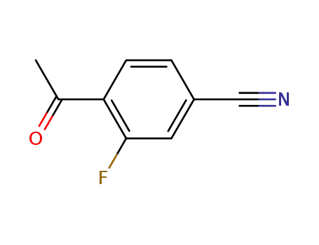 Molecular Structure of 1352144-78-5 (Benzonitrile, 4-acetyl-3-fluoro-)
