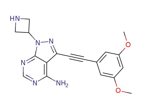 1-(azetidin-3-yl)-3-((3,5-dimethoxyphenyl)ethynyl)-1H-pyrazolo[3,4-d]pyrimidin-4-amine