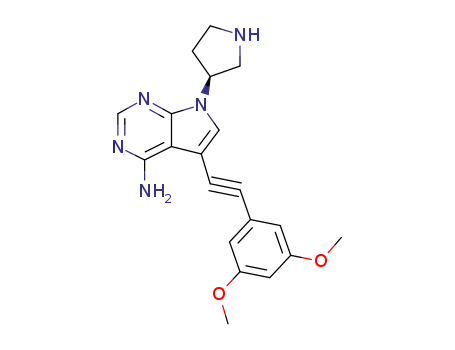 (S)-5-((3,5-dimethoxyphenyl)ethynyl)-7-(pyrrolidin-3-yl)-7H-pyrrolo[2,3-d]pyrimidin-4-amine