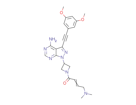 1-(3-{4-amino-3-[2-(3,5-dimethoxyphenyl)ethynyl]-1H-pyrazolo[3,4-d]pyrimidin-1-yl}azetidin-1-yl)-4-(dimethylamino)but-2-en-1-one