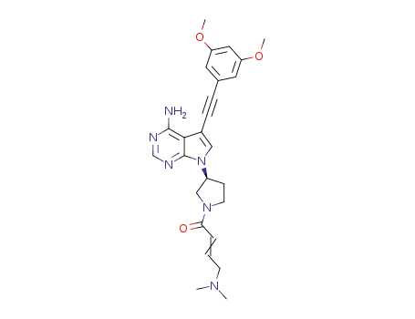 (S)-1-(3-(4-amino-5-((3,5-dimethoxyphenyl)ethynyl)-7H-pyrrolo[2,3-d]pyrimidin-7-yl)pyrrolidin-1-yl)-4-(dimethylamino)but-2-en-1-one