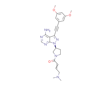 (S)-1-(3-(4-amino-3-((3,5-dimethoxyphenyl)ethynyl)-1H-pyrazolo[3,4-d]pyrimidin-1-yl)pyrrolidin-1-yl)-4-(dimethylamino)but-2-en-1-one