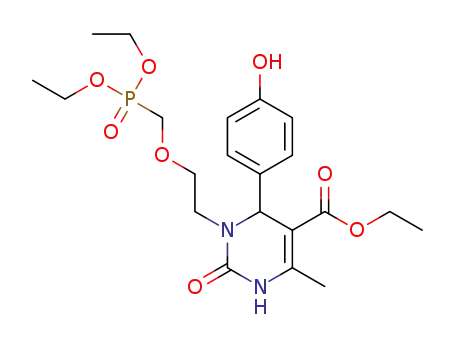 ethyl 3-(2-((diethoxyphosphoryl)methoxy)ethyl)-4-(4-hydroxyphenyl)-6-methyl-2-oxo-1,2,3,4-tetrahydropyrimidine-5-carboxylate