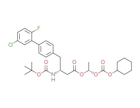 (1S,3R)-1-(((cyclohexyloxy)carbonyl)oxy)ethyl 3-((tert-butoxycarbonyl)amino)-4-(5'-chloro-2'-fluoro-[1,1'-biphenyl]-4-yl)butanoate