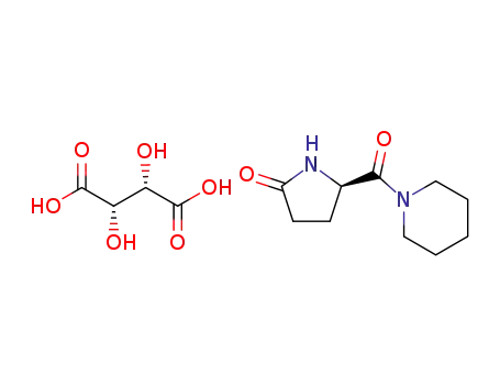 2((5R)-5-(piperidine-1-carbonyl) pyrrolidin-2-one)*(2S,3S-tartaric acid)