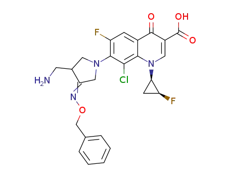 7-[3-(aminomethyl)-4-(benzyloxyimino)pyrrolidin-1-yl]-8-chloro-6-fluoro-1-[(1R,2S)-2-fluorocyclopropyl]-4-oxo-1,4-dihydroquinoline-3-carboxylic acid