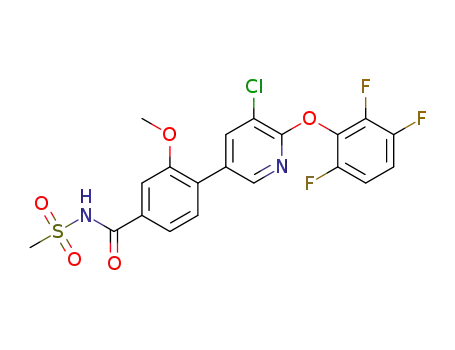 4-(5-chloro-6-(2,3,6-trifluorophenoxy)-3-pyridinyl)-3-methoxy-N-(methylsulfonyl)benzamide
