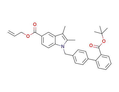 allyl 1-((2'-(tert-butoxycarbonyl)biphenyl-4-yl)methyl)-2,3-dimethyl-1H-indole-5-carboxylate