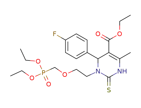 ethyl 3-(2-((diethoxyphosphoryl)methoxy)ethyl)-4-(4-fluorophenyl)-6-methyl-2-thioxo-1,2,3,4-tetrahydropyrimidine-5-carboxylate