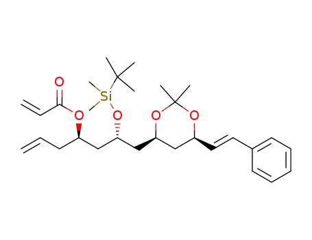 (4R,6R)-6-((tert-butyldimethylsilyl)oxy)-7-((4S,6R)-2,2-dimethyl-6-((E)-styryl)-1,3-dioxan-4-yl)hept-1-en-4-yl acrylate