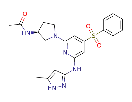 N-{(S)-1-[4-benzenesulfonyl-6-(5-methyl-1H-pyrazol-3-ylamino)pyridin-2-yl]pyrrolidin-3-yl}acetamide