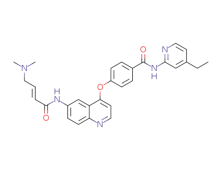 4-[(6-{[(2E)-4-dimethylaminobut-2-enoyl]amino}quinolin-4-yl)oxy]-N-(4-ethylpyridin-2-yl)benzamide