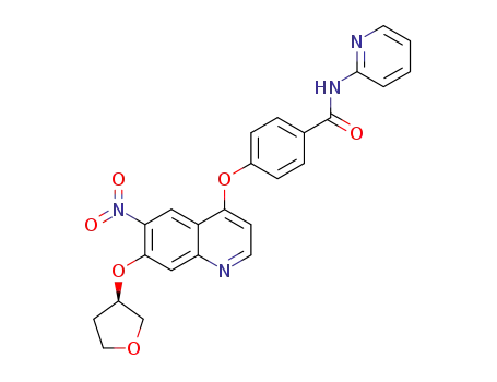4-{[6-nitro-7-{[(3R)-tetrahydrofuran-3-yl]oxy}quinolin-4-yl]oxy}-N-(pyridin-2-yl)benzamide