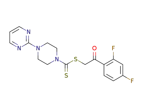 2-oxo-2-(2,4-difluorophenyl)ethyl 4-(pyrimidin-2-yl)piperazine-1-carbodithioate