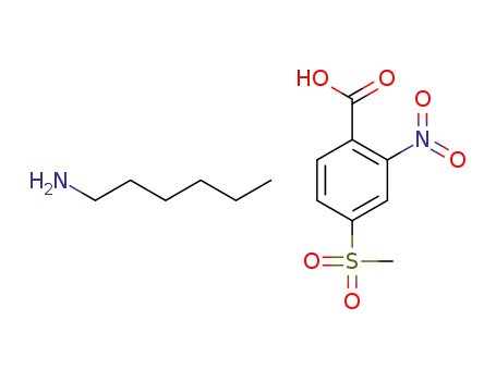 2-nitro-4-methylsulfonyl benzoic acid n-hexylamine salt