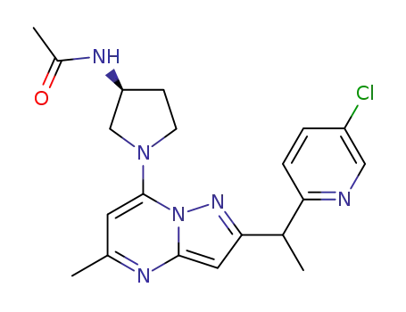 N-[(3S)-1-{2-[1-(5-chloropyridin-2-yl)ethyl]-5-methylpyrazolo[1,5-a]pyrimidin-7-yl}pyrrolidin-3-yl]acetamide