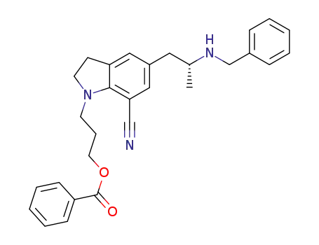 5-[(2R)-2-(benzylamino)propyl]-1-[3-(benzoyloxy)propyl]-7-cyanoindoline