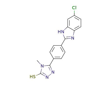 5-(4-(6-chloro-1H-benzimidazol-2-yl)phenyl)-4-methyl-4H-1,2,4-triazole-3-thiol