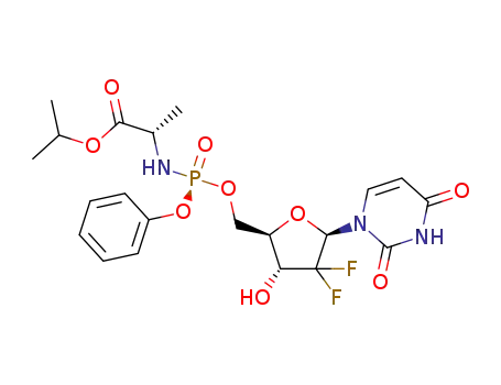 isopropyl ((S)-(((2R,3R,5R)-5-(2,4-dioxo-3,4-dihydropyrimidin-1(2H)-yl)-4,4-difluoro-3-hydroxytetrahydrofuran-2-yl)methoxy)(phenoxy)phosphoryl)-L-alaninate