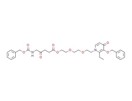 2-(2-(2-(3-(benzyloxy)-2-ethyl-4-oxopyridin-1(4H)-yl)ethoxy)ethoxy)ethyl 5-(((benzyloxy)carbonyl)amino)-4-oxopentanoate
