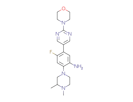 4-(5-(4-(3,4-dimethylpiperazin-1-yl)-2-fluoro-5-aminophenyl)pyrimidin-2-yl)morpholine